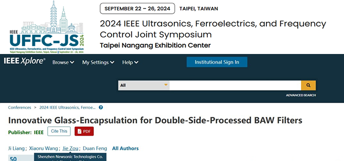 重磅:维多利亚老品牌vic3308半导体IEEE IUS 2024发布革命性玻璃晶圆封装方案,破解滤波器"性能-成本"悖论